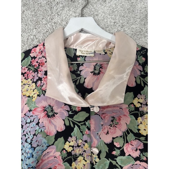 Vintage Victoria's Secret Collared Floral Flowy Top/Tunic Size M/L - Picture 3 of 9